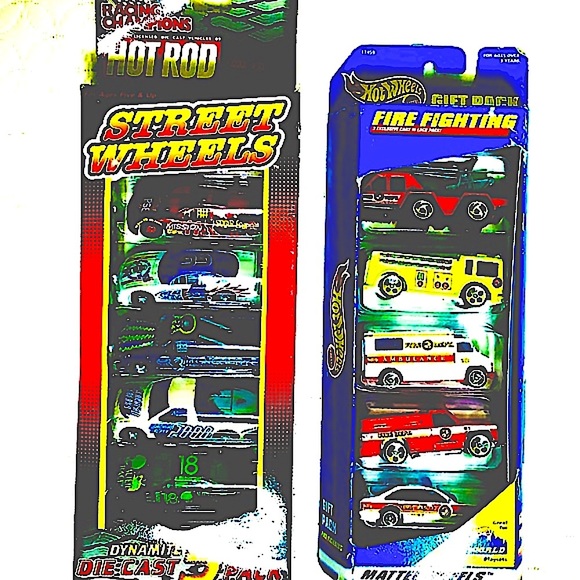 Hot Wheels Vintage Die-cast Fire Fighter & Racing Street Wheels Sets - Picture 3 of 14